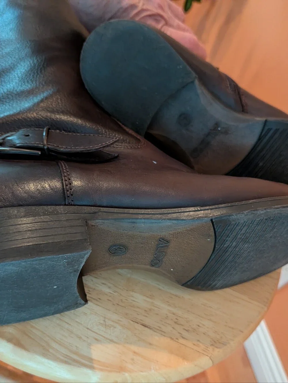 ALDO Tall Brown Leather Women's Riding Boots Size 9
